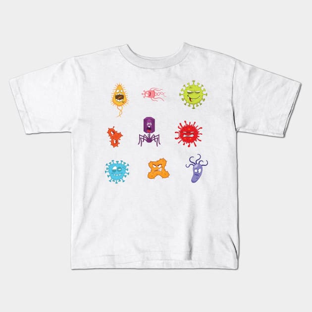 Funny Virus & Bacteria Kids T-Shirt by Acid_rain